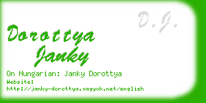 dorottya janky business card